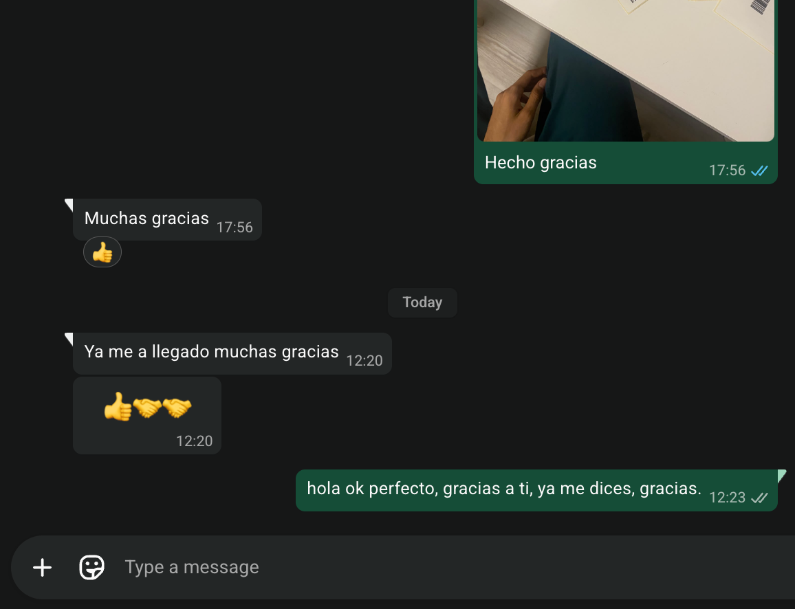 Message from a satisfied customer