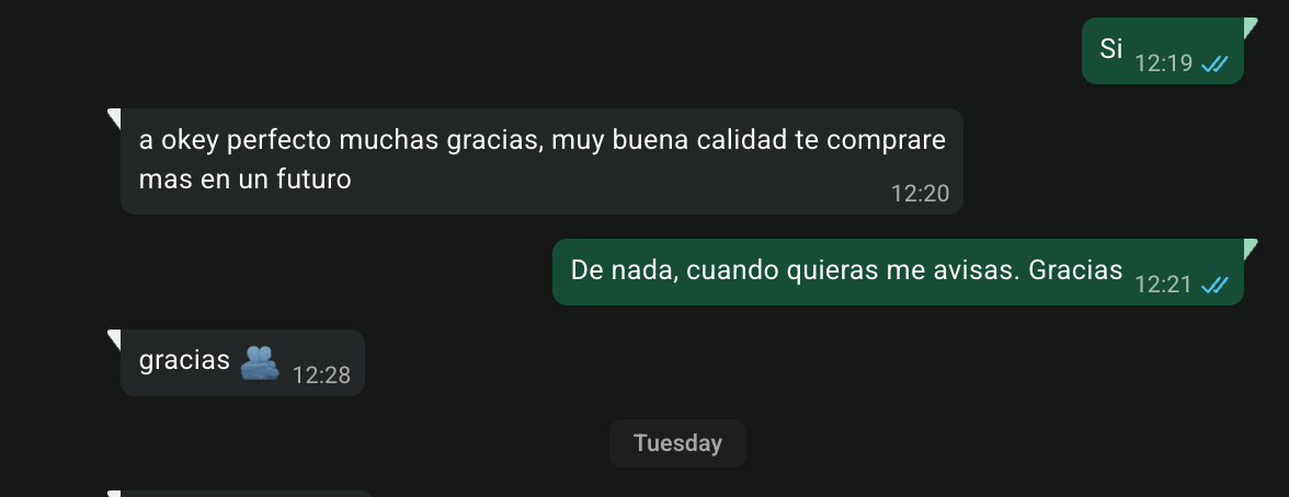 Message from a satisfied customer