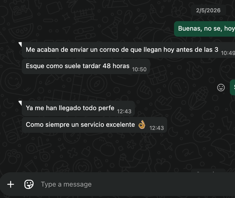 Message from a satisfied customer