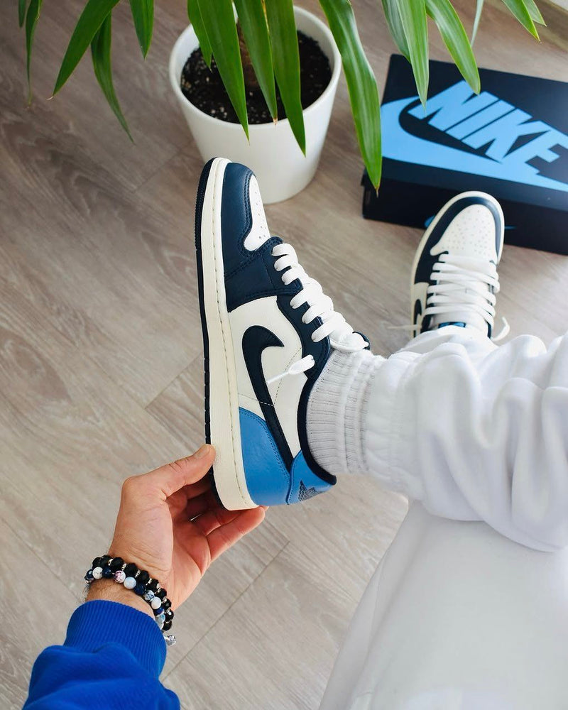Customer with their sneakers