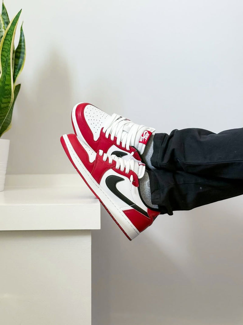 Customer with their sneakers