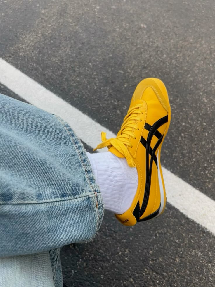 Customer with their sneakers