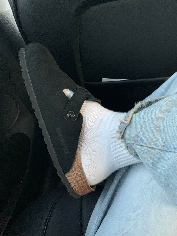 Customer with their sneakers