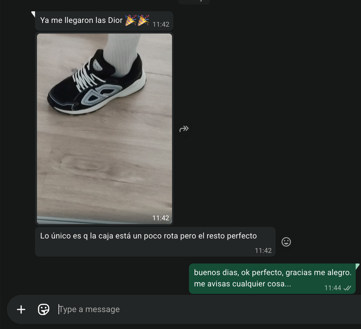 Message from a satisfied customer