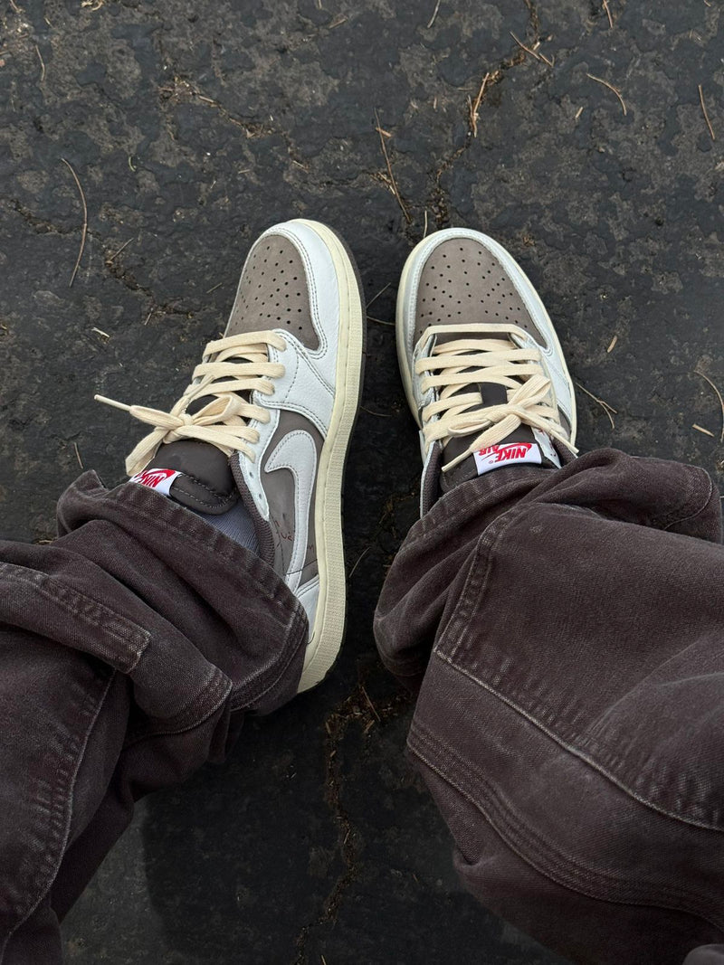 Customer with their sneakers