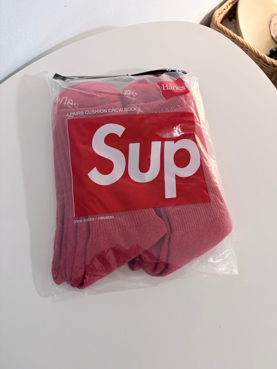 4-Pack Pair of Red Crew Socks