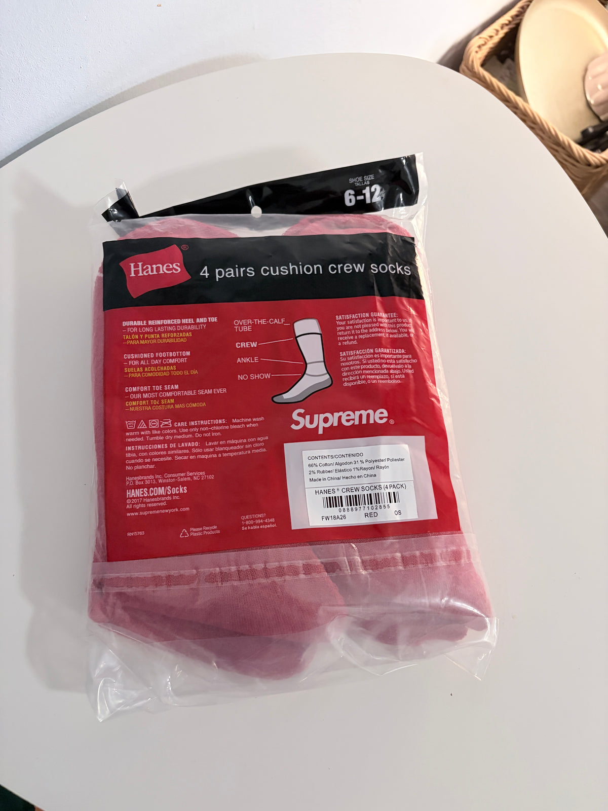 Pack 4 Pares Calcetines Sup red