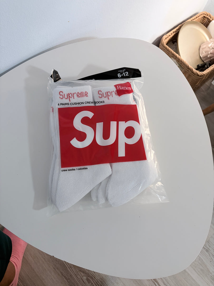 4-Pack Pair of White Crew Socks